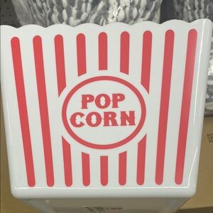 Red and White Popcorn Container